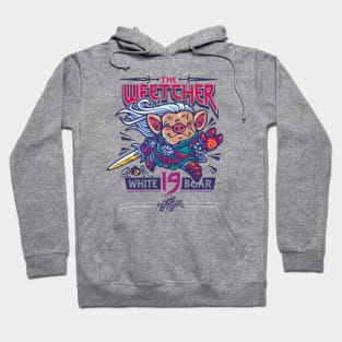 The Weetcher: White Boar Hoodie